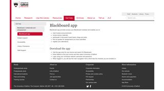 
                            2. Blackboard app | The Library | University of Salford, Manchester
