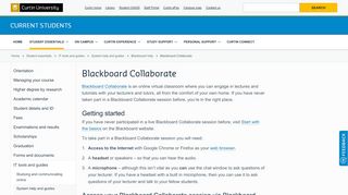 
                            5. Blackboard Collaborate - Current Students - Curtin Student Services