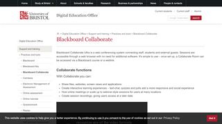 
                            12. Blackboard Collaborate | Digital Education Office | University of Bristol