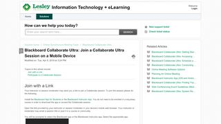 
                            10. Blackboard Collaborate Ultra: Join a Collaborate Ultra Session on a ...