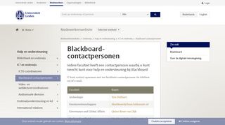 
                            7. Blackboard-contactpersonen - Universiteit Leiden