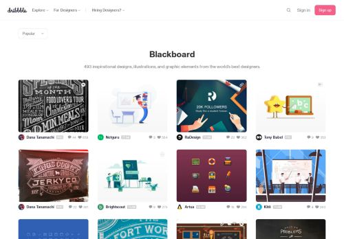 
                            9. Blackboard Designs on Dribbble