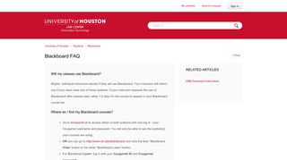 
                            6. Blackboard FAQ – University of Houston