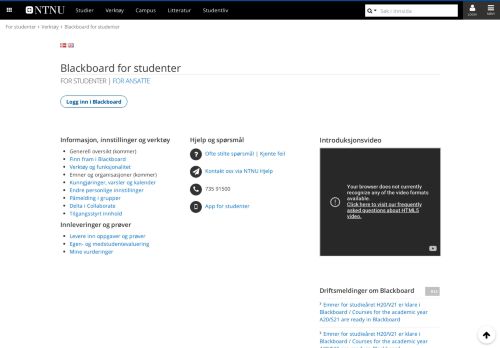 
                            7. Blackboard - for studenter - innsida.ntnu.no