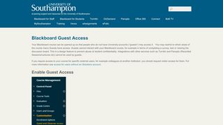
                            9. Blackboard Guest Access – eLearning Support and Resources