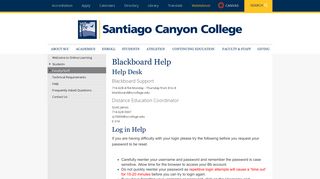 
                            3. Blackboard Help - Santiago Canyon College