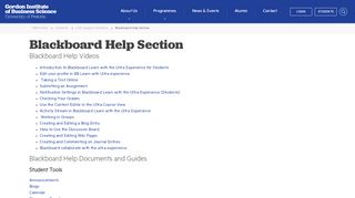 
                            2. Blackboard Help Section - Gibs