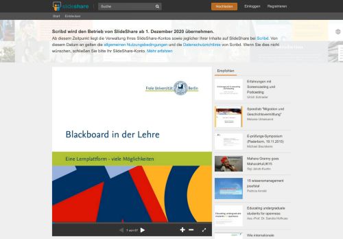 
                            13. Blackboard in der Lehre. Eine Lehrplattform– viele Möglichkeiten