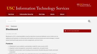 
                            11. Blackboard | IT Services | USC