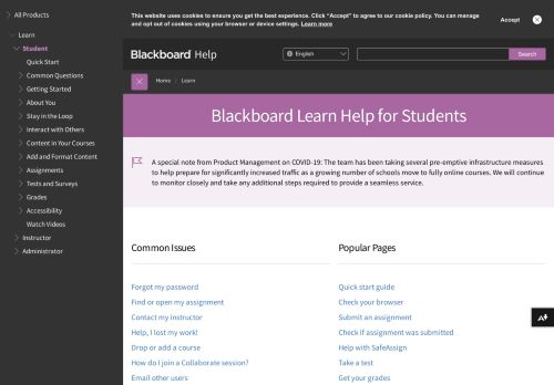 
                            3. Blackboard Learn Help for Students | Blackboard Help