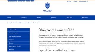 
                            3. Blackboard Learn : SLU
