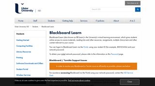 
                            6. Blackboard Learn - Ulster University ISD