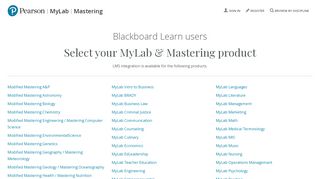 
                            13. Blackboard Learn Users: Select your MyLab & Mastering product ...