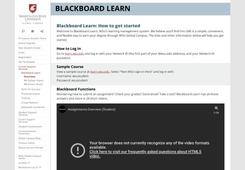 
                            7. Blackboard Learn - WSU Online - Washington State University