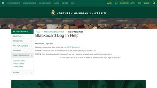 
                            9. Blackboard Log In Help | NMU Department of Military Science