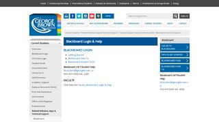 
                            6. Blackboard Login & Help - Current Students - George Brown College