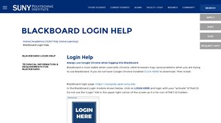 
                            8. Blackboard Login Help | SUNY Polytechnic Institute