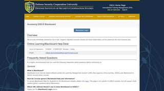 
                            13. Blackboard Login/Help - Defense Institute of Security Cooperation ...