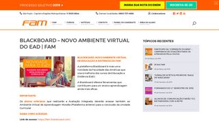 
                            6. BLACKBOARD - NOVO AMBIENTE VIRTUAL DO EAD | FAM - FAM