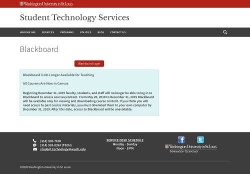 
                            3. Blackboard | Student Technology Services | Washington University in ...