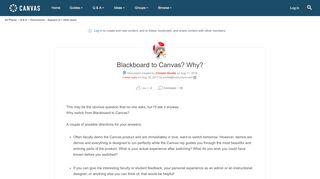 
                            6. Blackboard to Canvas? Why? | Canvas LMS Community