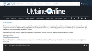 
                            10. Blackboard - UMaine Online - University of Maine