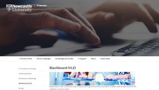 
                            2. Blackboard (VLE); IT Service; Newcastle University
