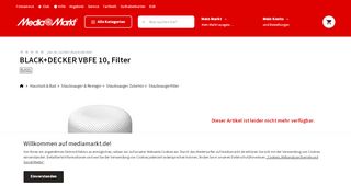 
                            7. BLACK+DECKER VBFE 10 Filter - MediaMarkt