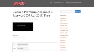 
                            5. Blacked Premium Accounts & Password - xpassgf