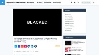
                            6. Blacked Premium Accounts & Passwords (UPDATED) - Durtypass ...