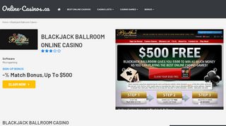 
                            8. Blackjack Ballroom Casino - $500 Free for ... - Online-Casinos.ca