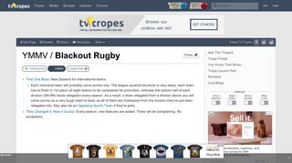 
                            12. Blackout Rugby / YMMV - TV Tropes