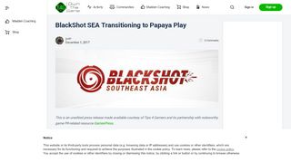 
                            9. BlackShot SEA Transitioning to Papaya Play - Tips 4 Gamers