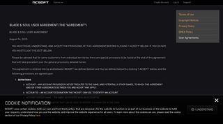 
                            11. Blade & Soul User Agreement - NCsoft