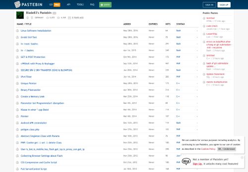 
                            5. Blade83's Pastebin - Pastebin.com