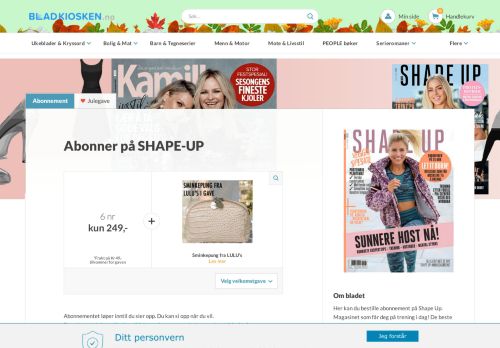 
                            3. Bladkiosken | Abonner på SHAPE-UP