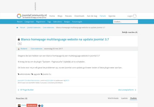 
                            7. Blanco homepage multilanguage website na update Joomla! 3.7 ...