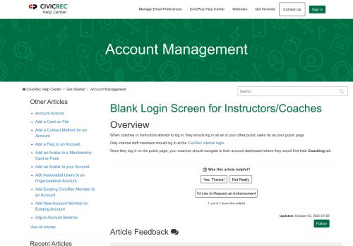 
                            5. Blank Login Screen for Instructors/Coaches – CivicRec Help Center