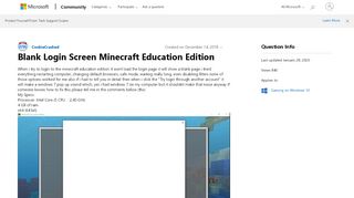 
                            10. Blank Login Screen Minecraft Education Edition - Microsoft Community