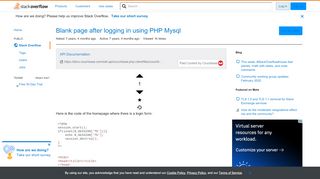 
                            2. Blank page after logging in using PHP Mysql - Stack Overflow