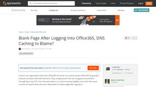 
                            4. Blank Page After Logging Into Office365, DNS Caching to Blame ...