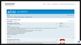 
                            5. Blank page at admin login - www programming - axew3.com