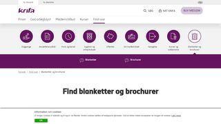 
                            7. Blanketter og brochurer - Find de mest brugte blanketter på Krifa.dk