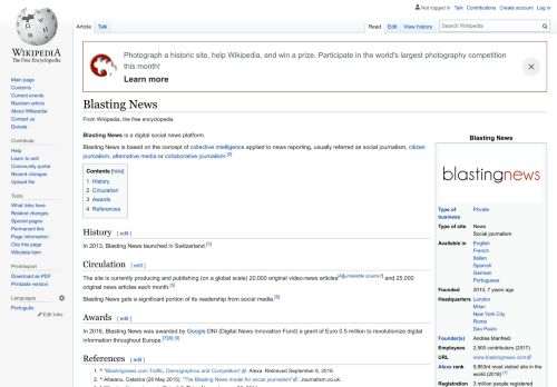 
                            10. Blasting News - Wikipedia