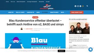 
                            9. Blau Kundenservice & Hotline überlastet - smartphonepiloten.de