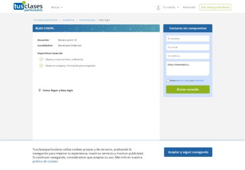 
                            8. blau login: Formación para empresas - Tus clases particulares