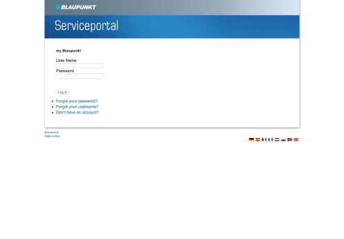 
                            6. Blaupunkt: Serviceportal