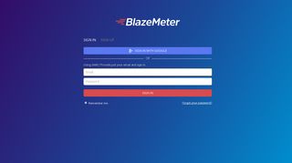 
                            11. BlazeMeter: Sign In