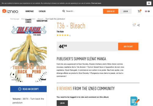 
                            10. Bleach V.36 Turn back the pendulum - Mangato read online - izneo