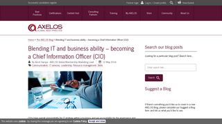 
                            12. Blending IT and business ability – becoming a CIO | AXELOS
